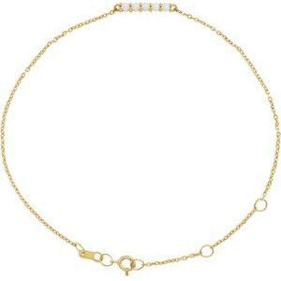 Kazi Luxury 14K Yellow Gold Natural Ethiopian Opal Bar 6 1/2-7 1/2" Bracelet,All Products : American Fashion Style Bags On Sale